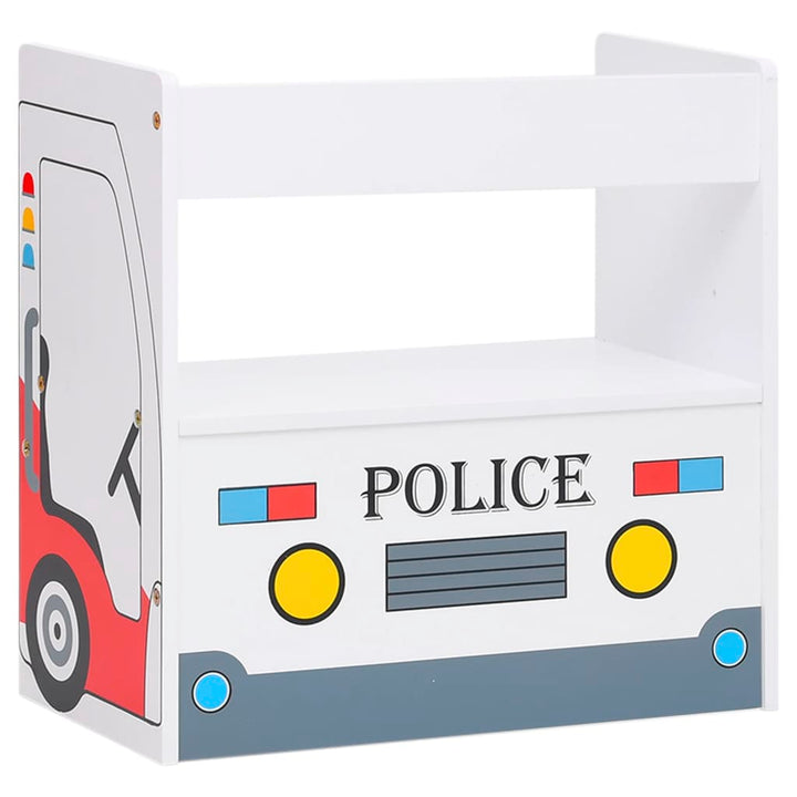 3-delige Kindertafel- en stoelenset politieauto-ontwerp MDF - Griffin Retail
