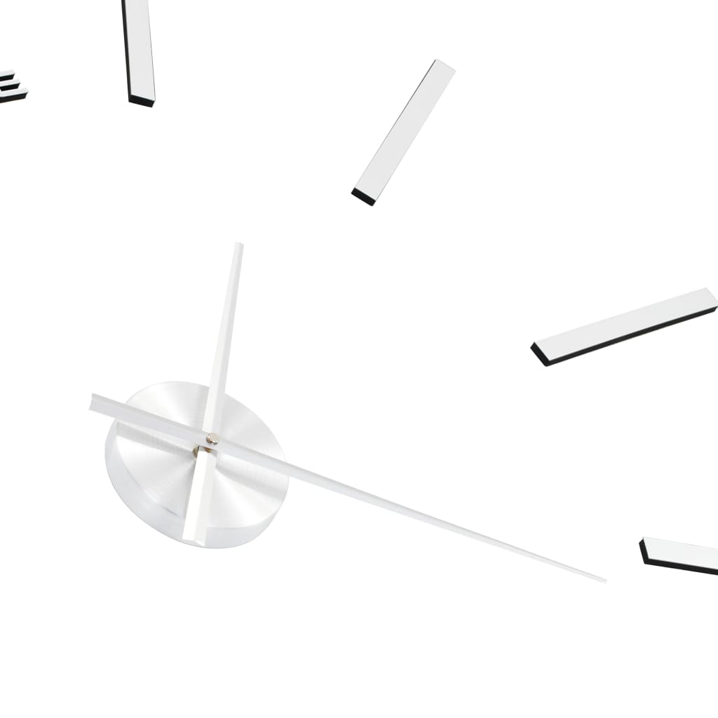 3D-wandklok 100 cm XXL modern zilverkleurig - Griffin Retail
