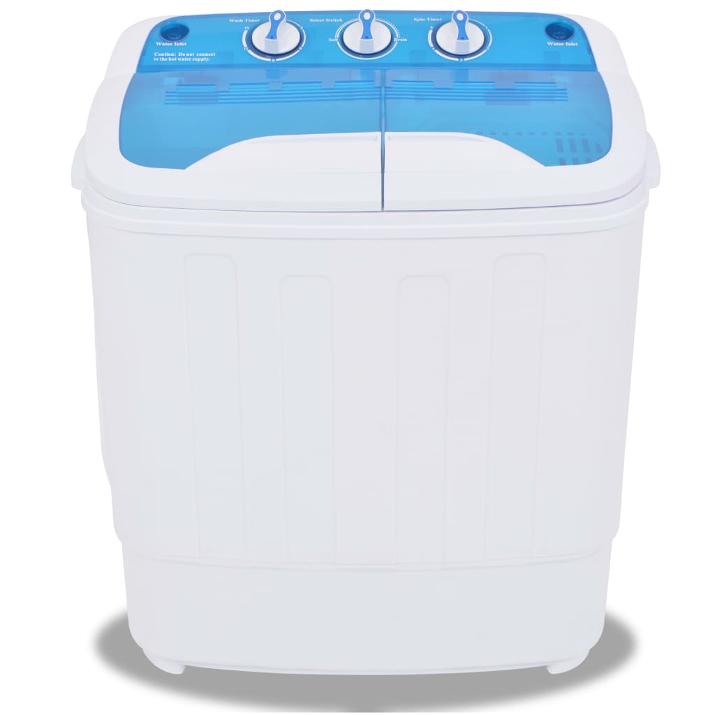 Mini wasmachine met dubbele trommel 5,6 kg