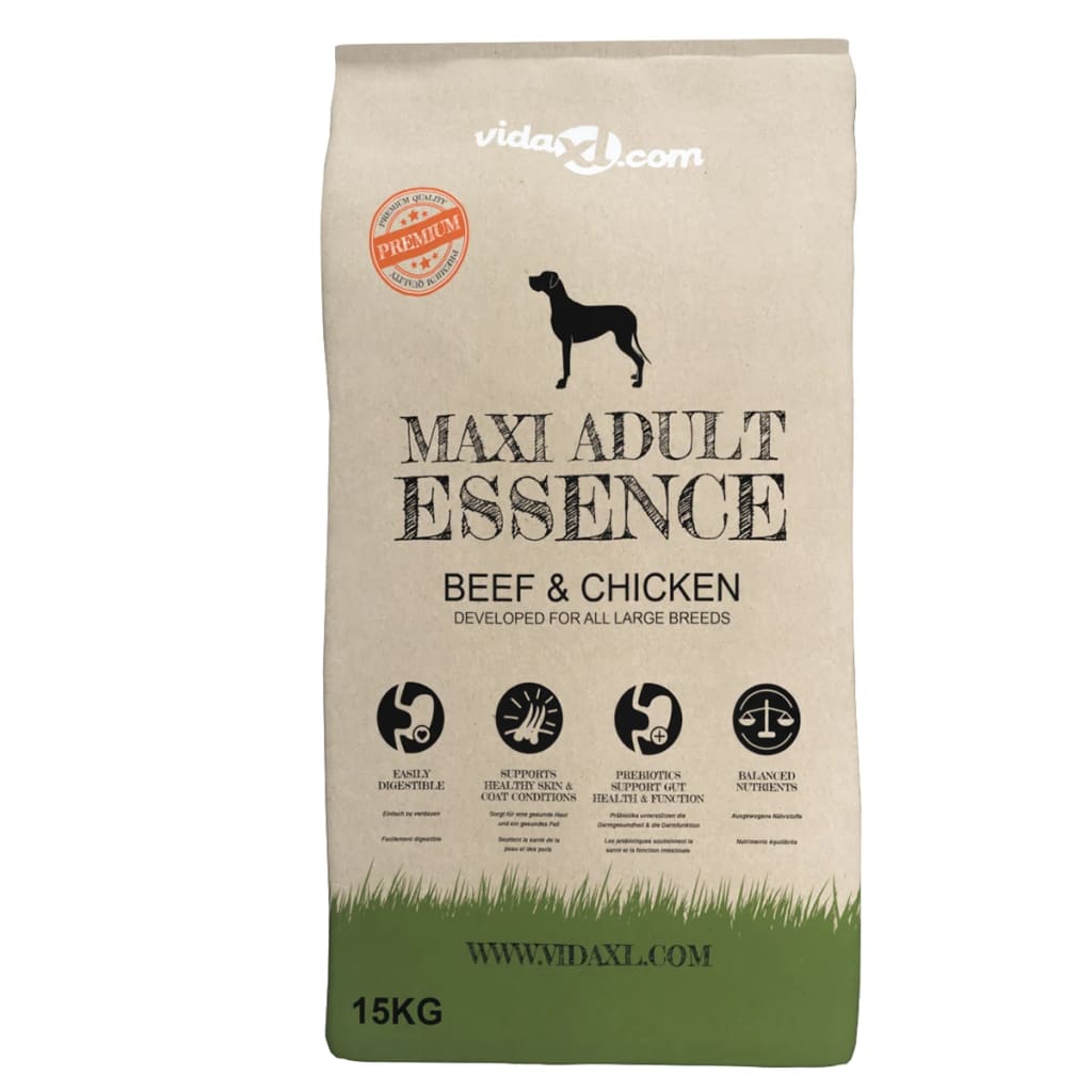 Premium hondenvoer droog Maxi Adult Essence Beef & Chicken 15kg