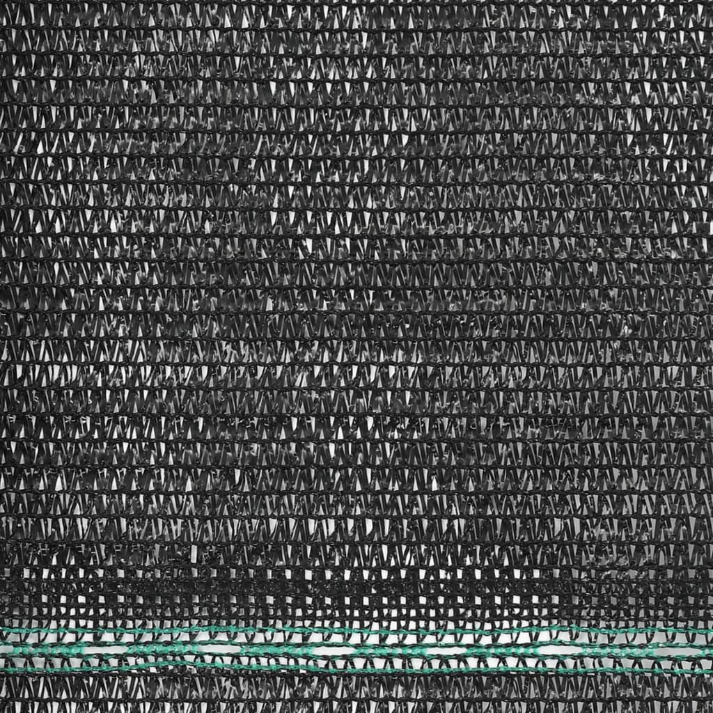 Tennisscherm 2x25 m HDPE zwart