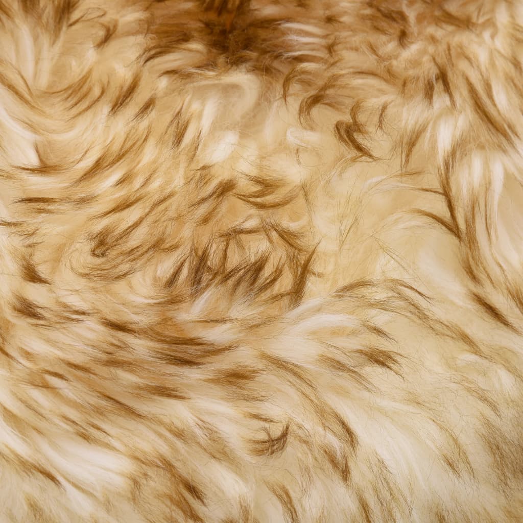 Vloerkleed 60x90 cm schapenvacht gemøªleerd bruin