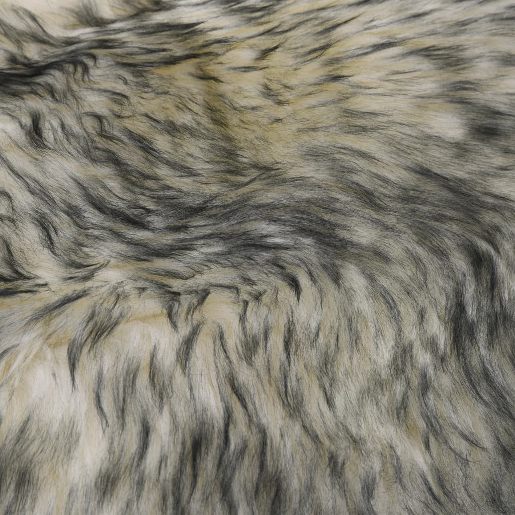 Vloerkleed 60x90 cm schapenvacht gemøªleerd donkergrijs