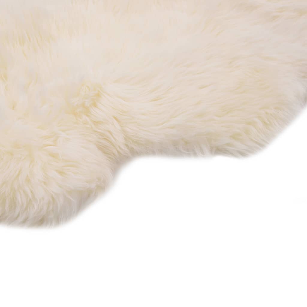 Vloerkleed 60x180 cm schapenvacht wit
