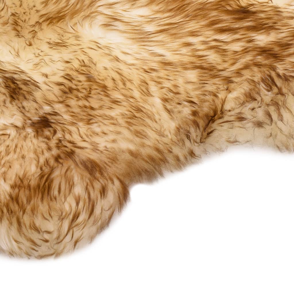 Vloerkleed 60x180 cm schapenvacht gemøªleerd bruin