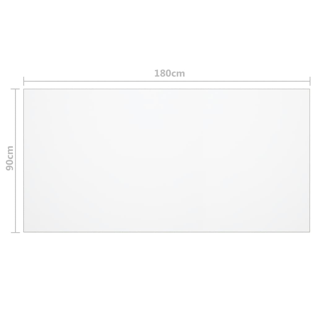 Tafelbeschermer 180x90 cm 2 mm PVC transparant