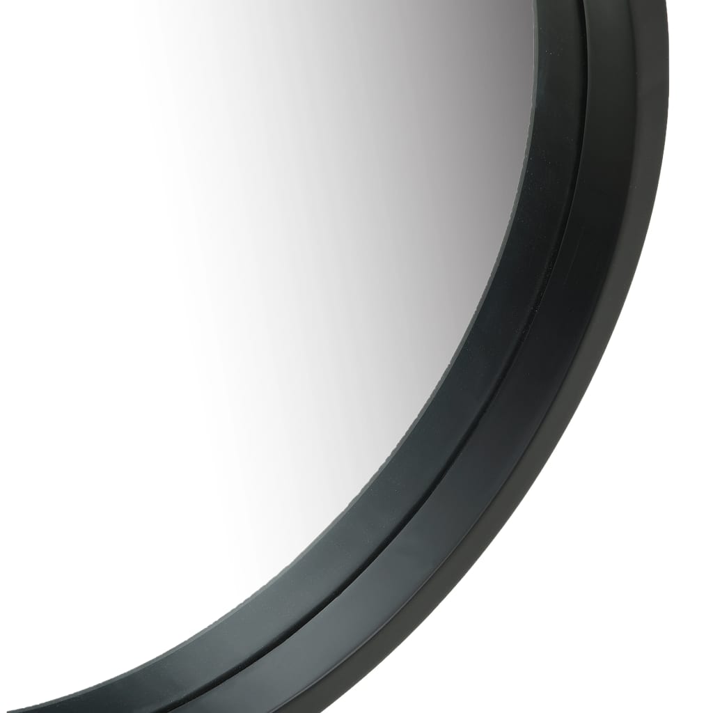 Wandspiegel met band 50 cm zwart
