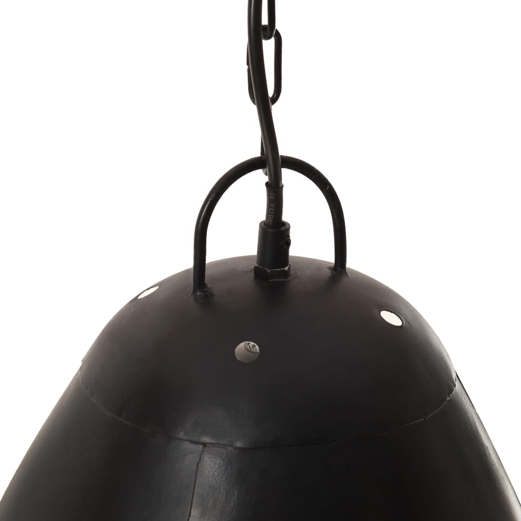 Hanglamp industrieel rond 25 W E27 32 cm gitzwart