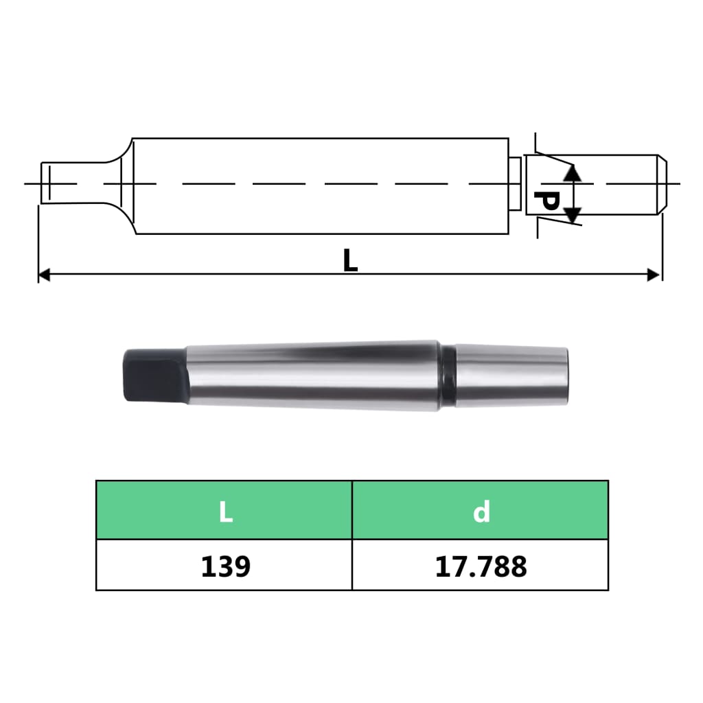 Snelspanboorkop MT2-B18 met 16 mm klembereik
