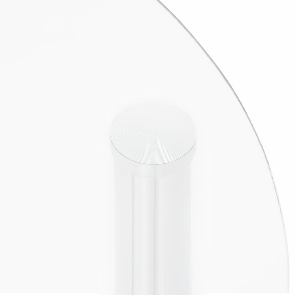 Bijzettafel 2-laags 38 cm gehard glas transparant