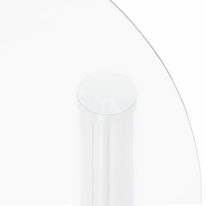 Bijzettafel 2-laags 38 cm gehard glas transparant