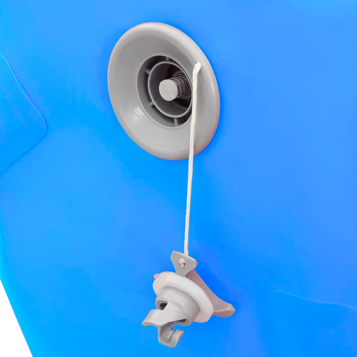 Gymnastiekrol met pomp opblaasbaar 120x90 cm PVC blauw