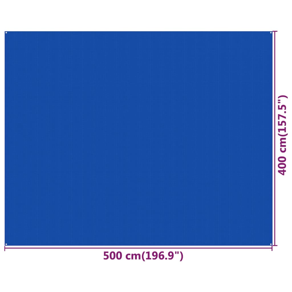 Tenttapijt 400x500 cm HDPE blauw