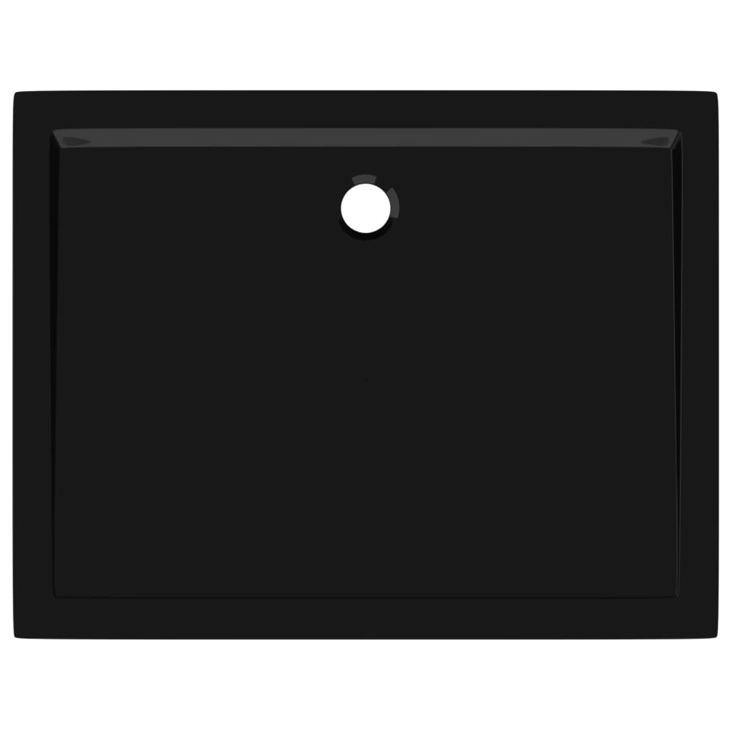 Douchebak rechthoekig 80x100 cm ABS zwart