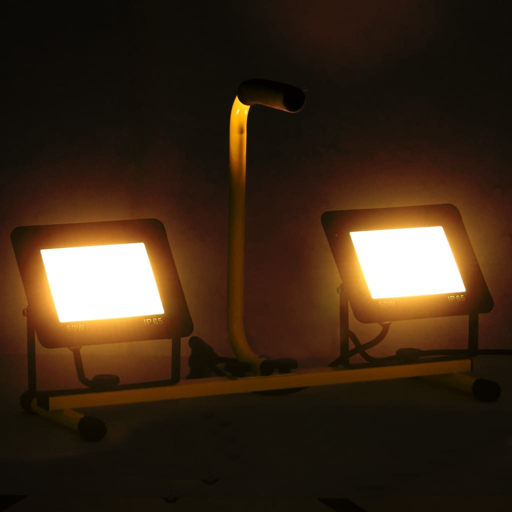 Spotlight met handvat LED 2x50 W warmwit