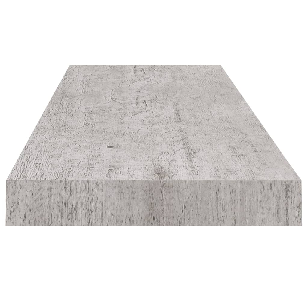 Wandschappen zwevend 4 st 80x23,5x3,8 cm MDF betongrijs