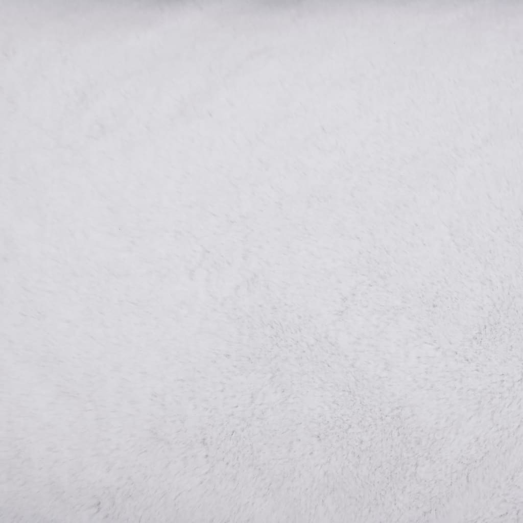 Hondenmand linnen-look 85,5x70x23 cm fleece donkergrijs en wit