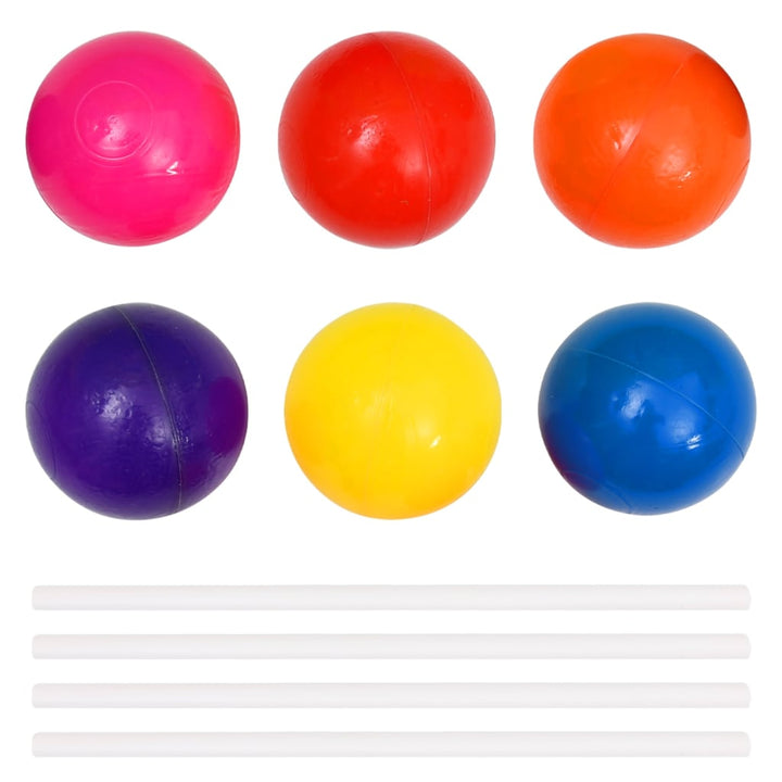 Ballenbak voor kinderen met 50 ballen 75x75x32 cm
