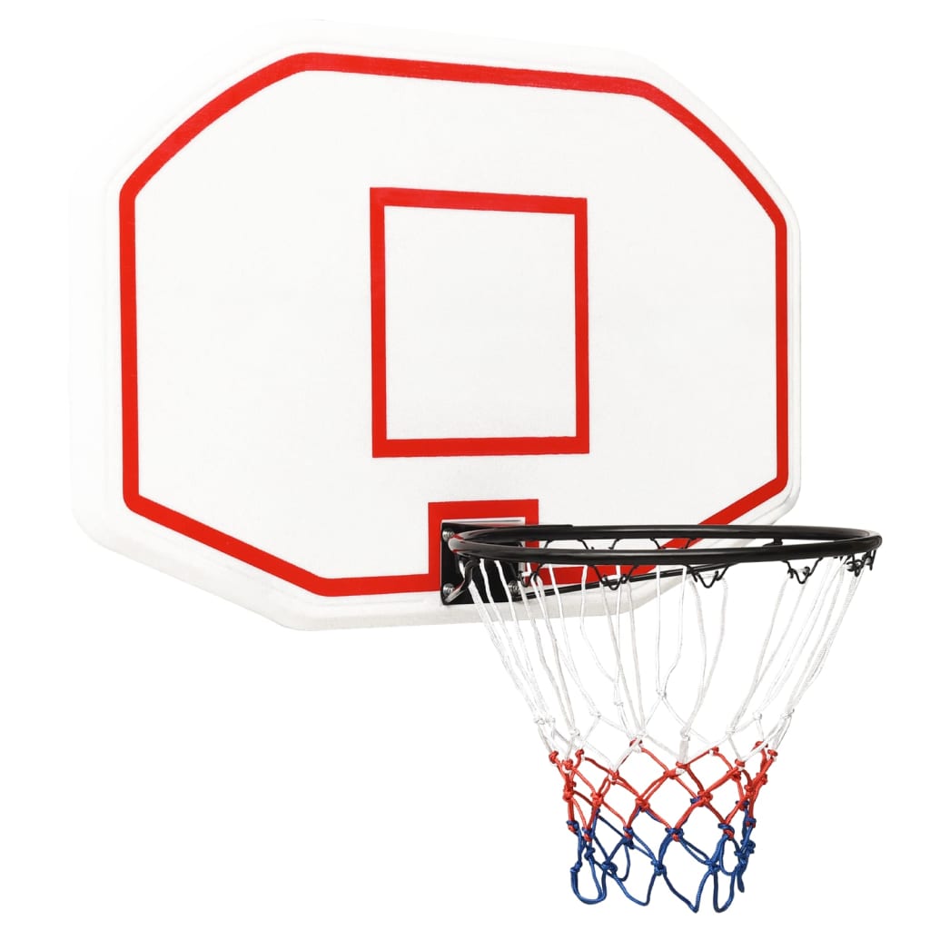 Basketbalbord 109x71x3 cm polyetheen wit