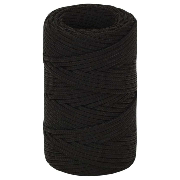Werktouw 2 mm 100 m polyester zwart
