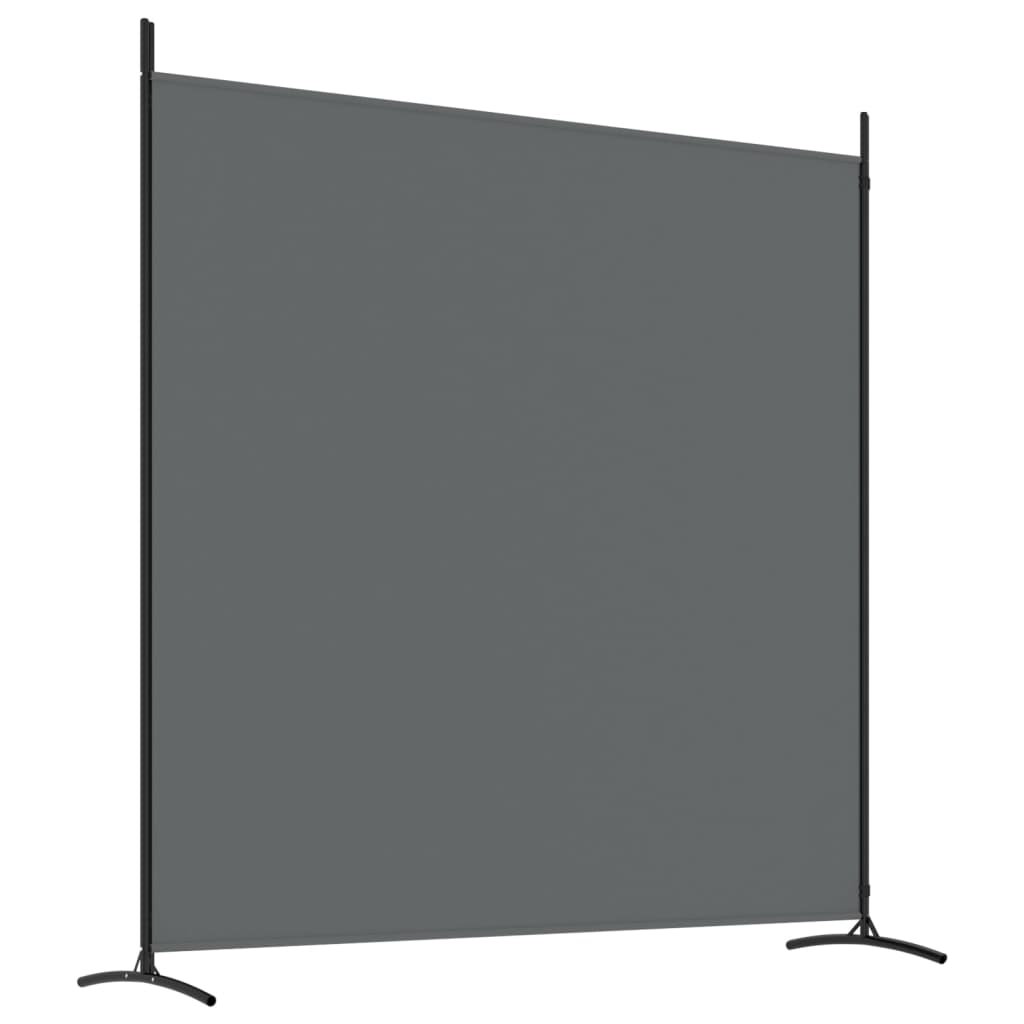 Kamerscherm met 2 panelen 346x180 cm stof antracietkleurig