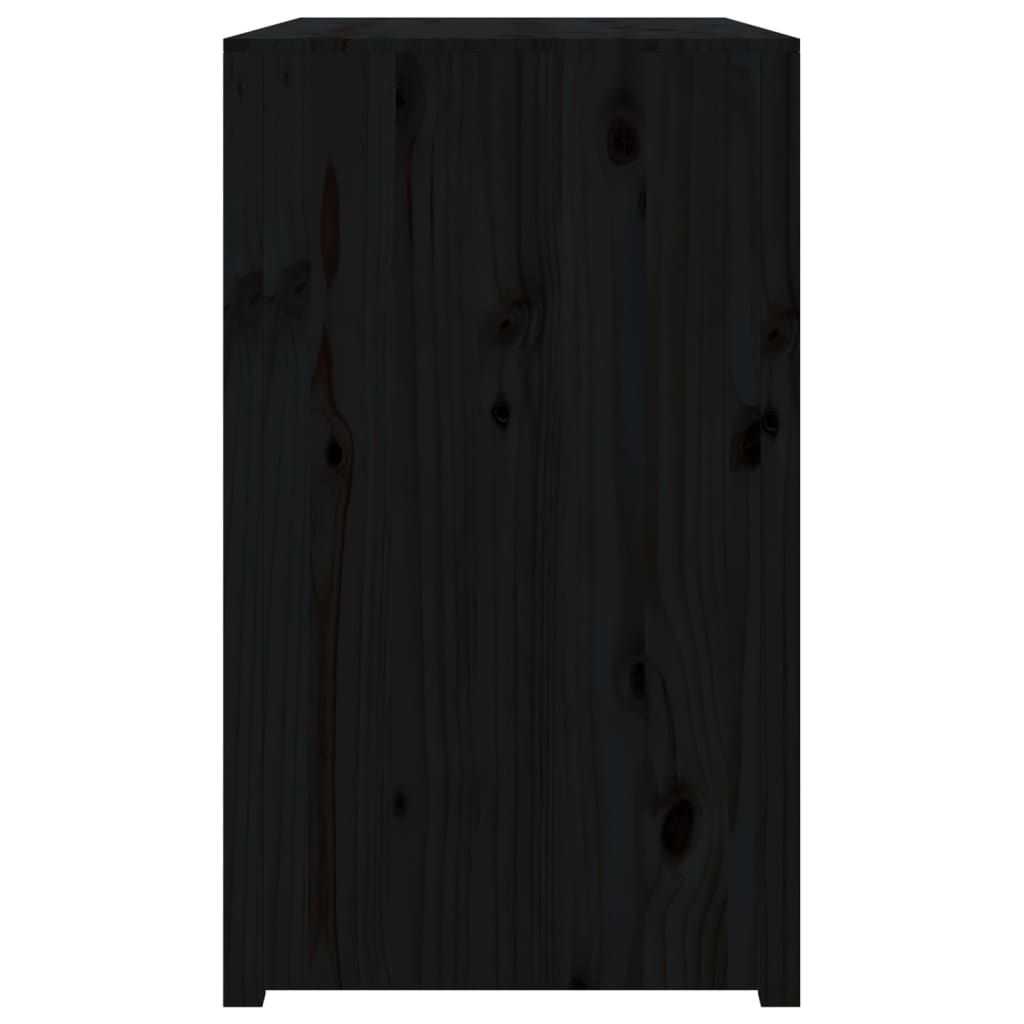 Keukenkast voor buiten 106x55x92 cm massief grenenhout zwart