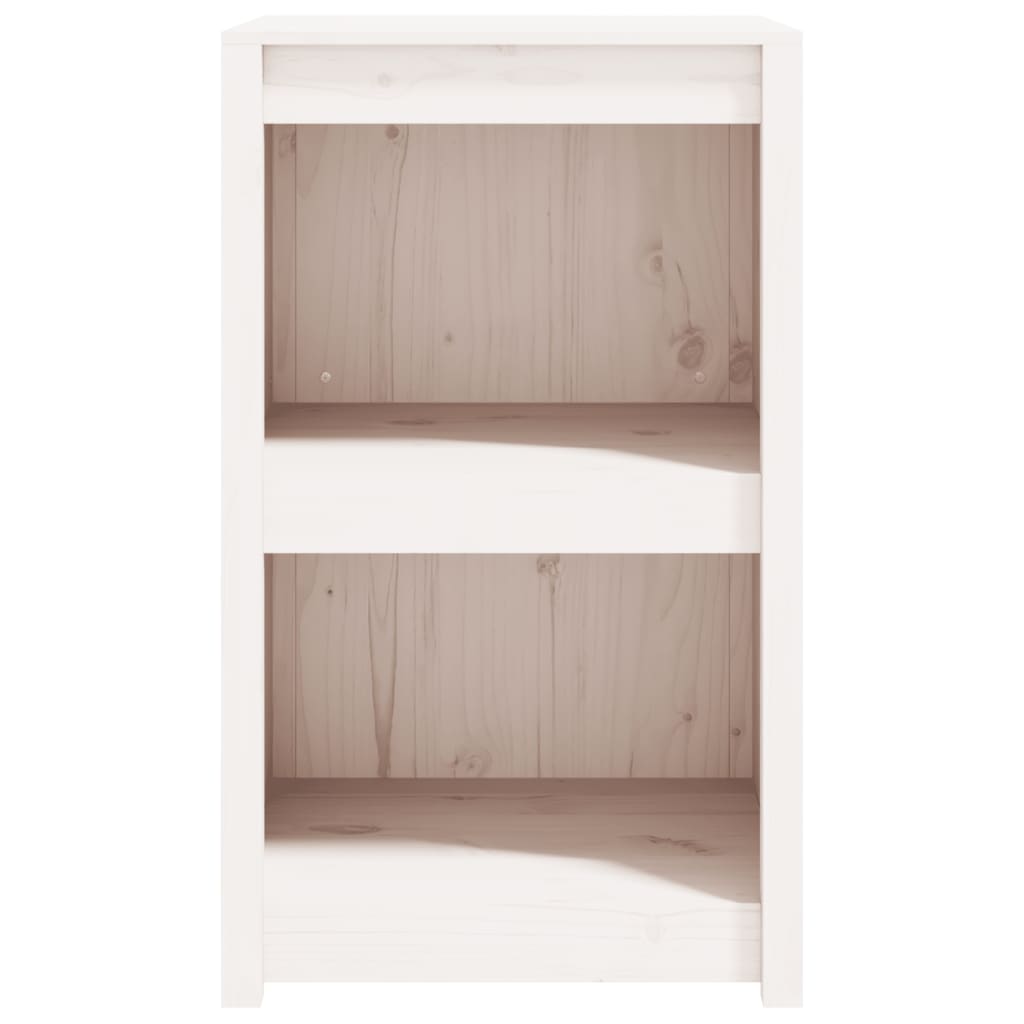 Keukenkast voor buiten 55x55x92 cm massief grenenhout wit
