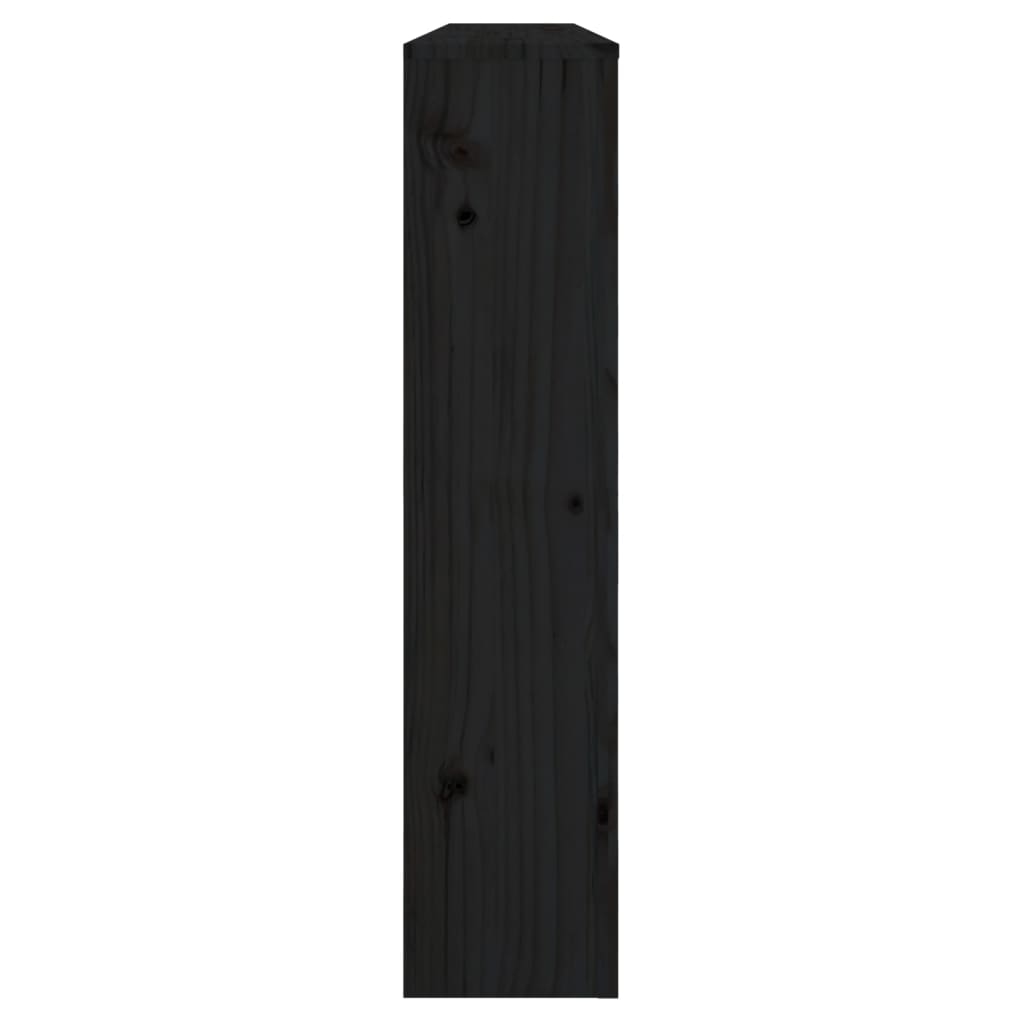 Radiatorombouw 153x19x84 cm massief grenenhout zwart