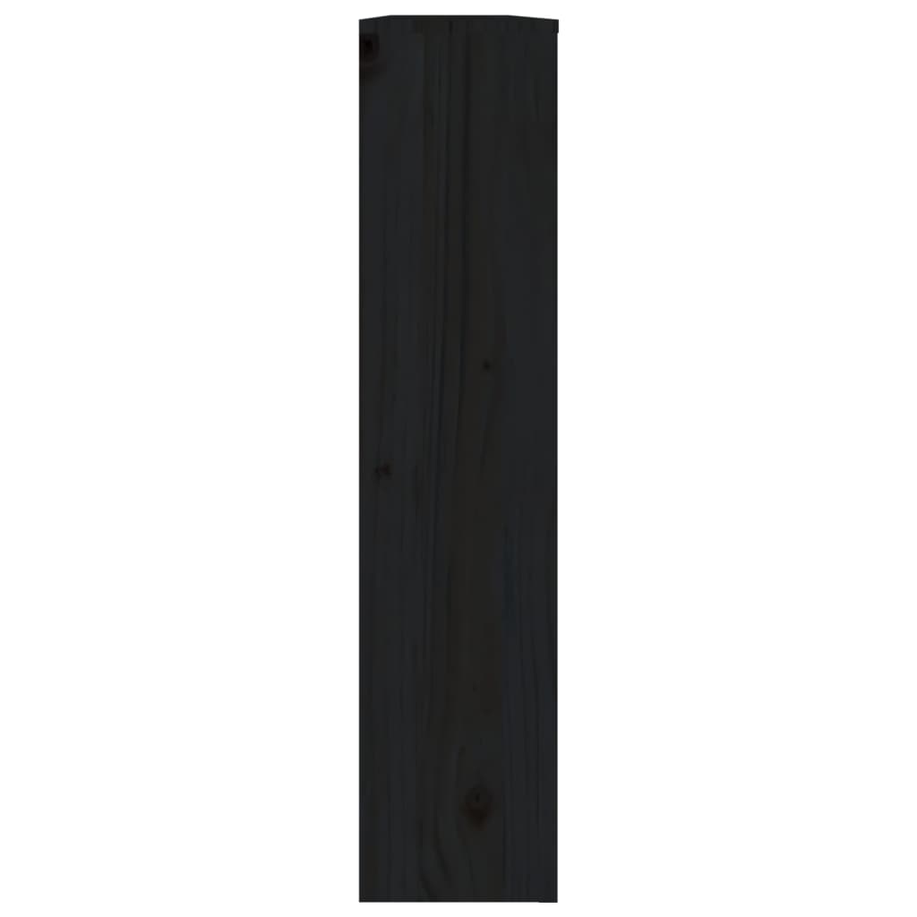 Radiatorombouw 153x19x84 cm massief grenenhout zwart