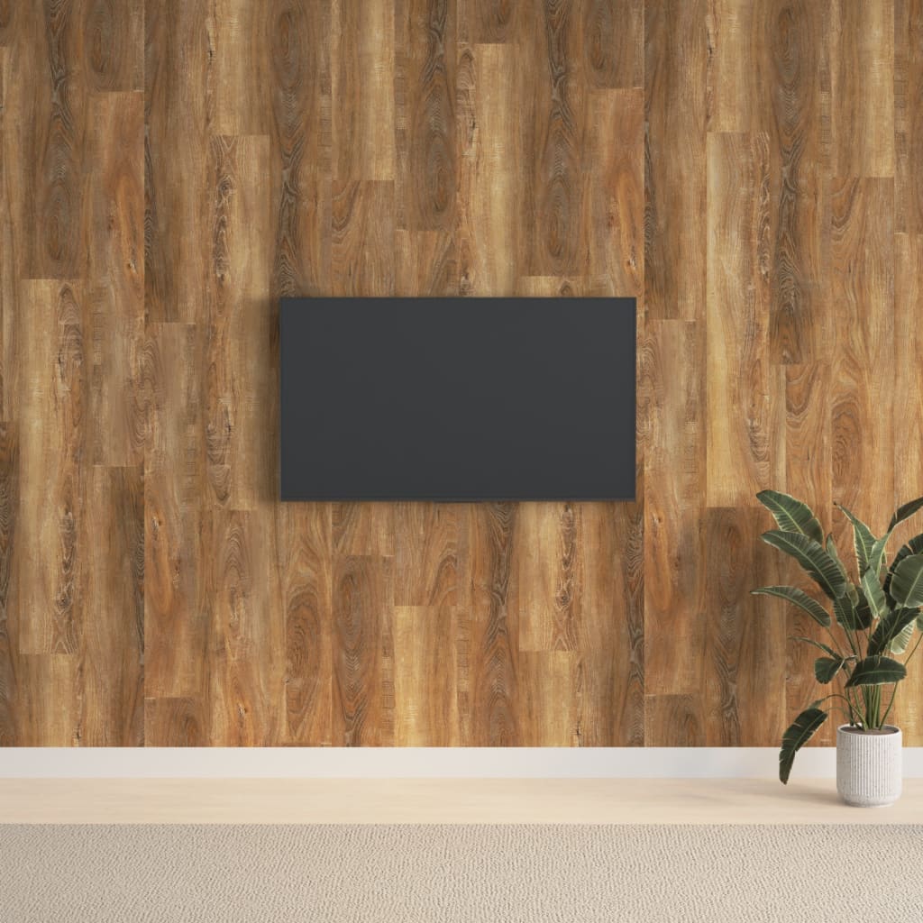 Wandpanelen houtlook 2,06 m² PVC bruin