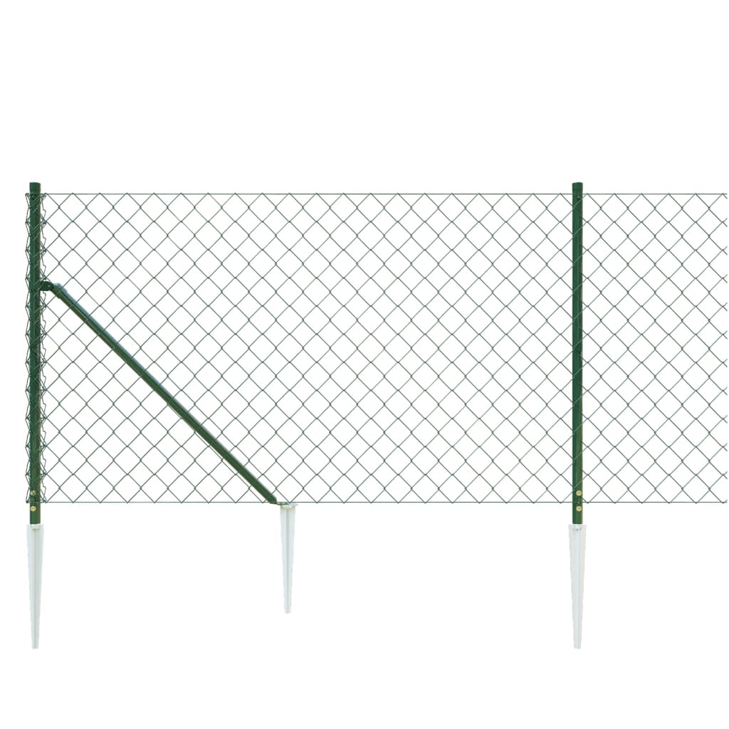 Gaashek met grondankers 1,1x25 m groen