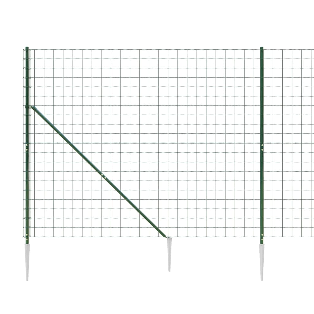 Draadgaashek met grondankers 2,2x25 m groen