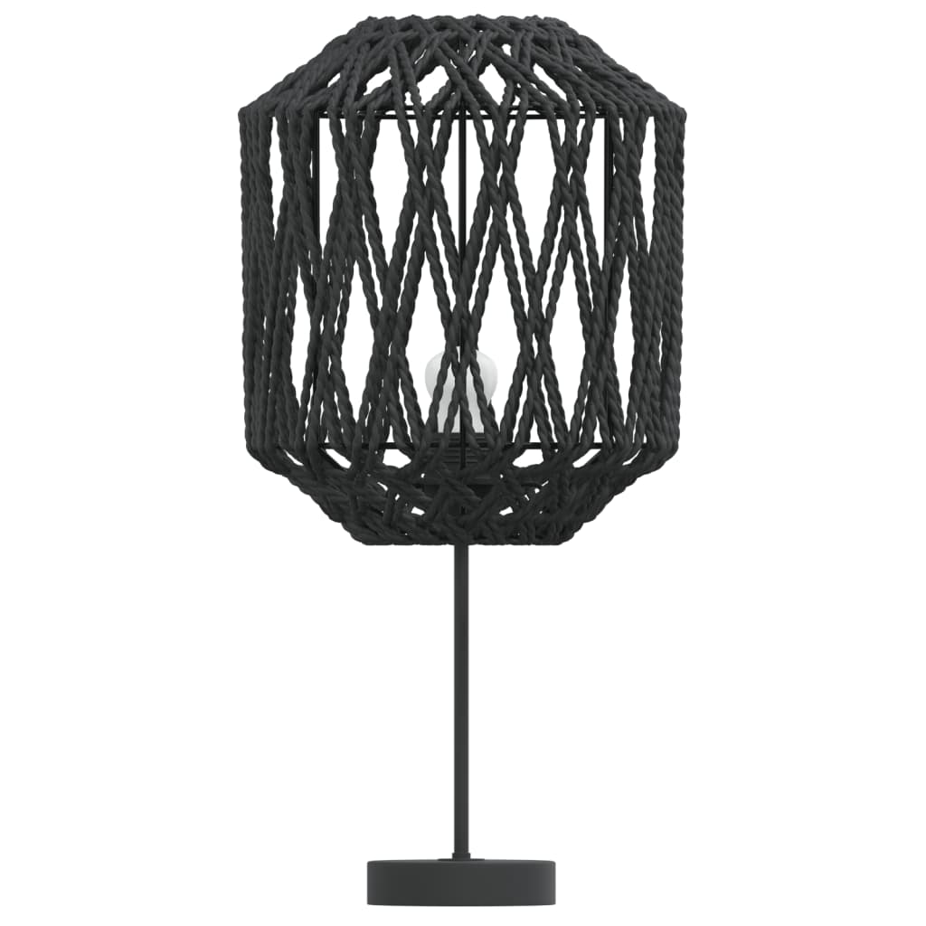 Lampenkap ø˜23x28 cm ijzer en papier zwart