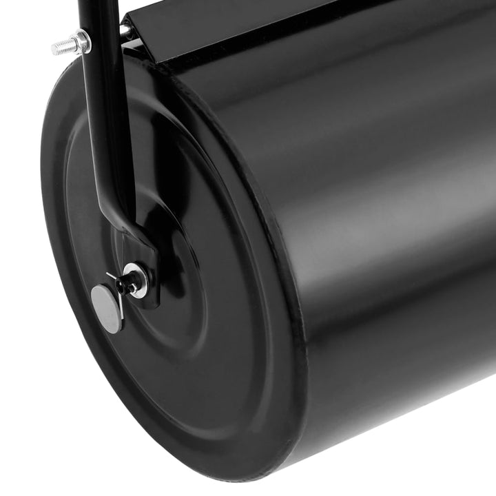 Gazonroller met handvat 42 L ijzer en staal zwart