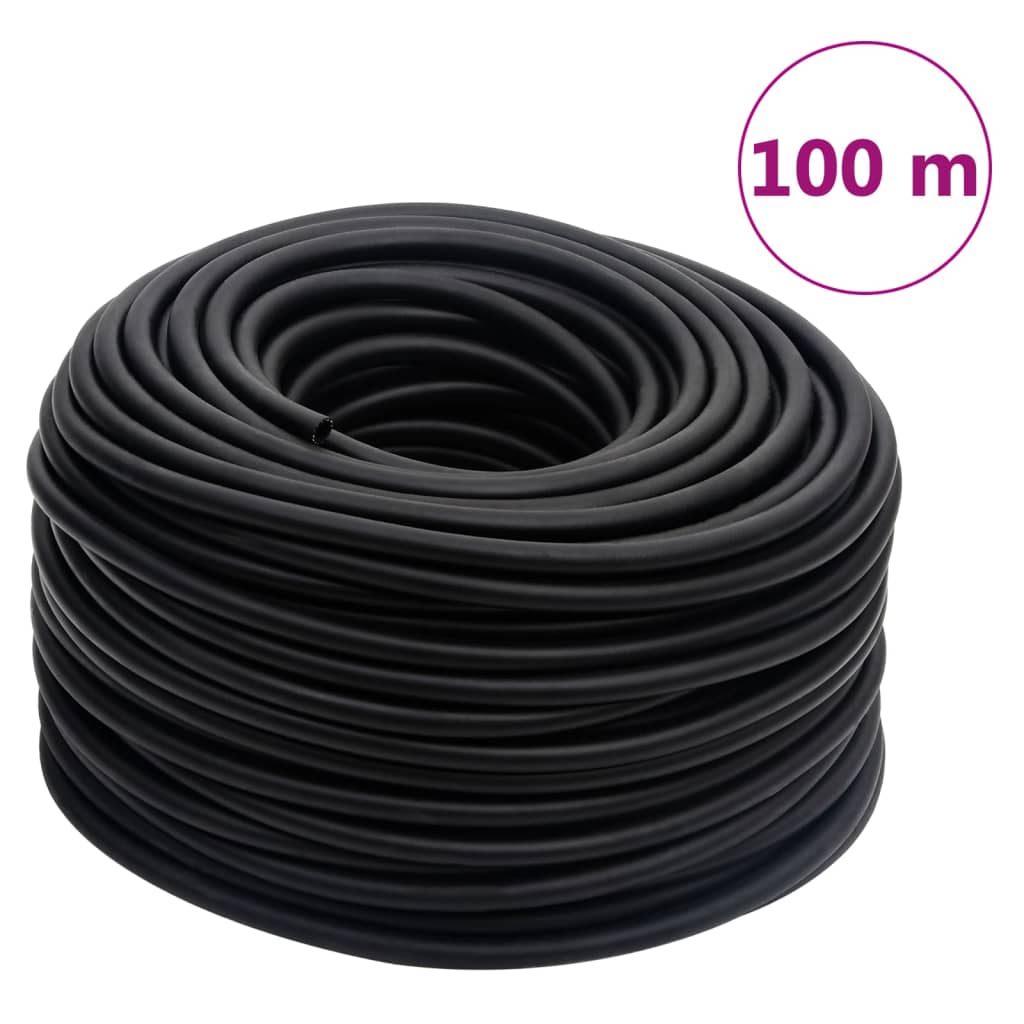 Luchtslang hybride 100 m rubber en PVC zwart