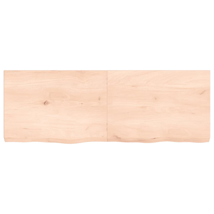 Tafelblad 140x50x6 cm onbehandeld massief eikenhout