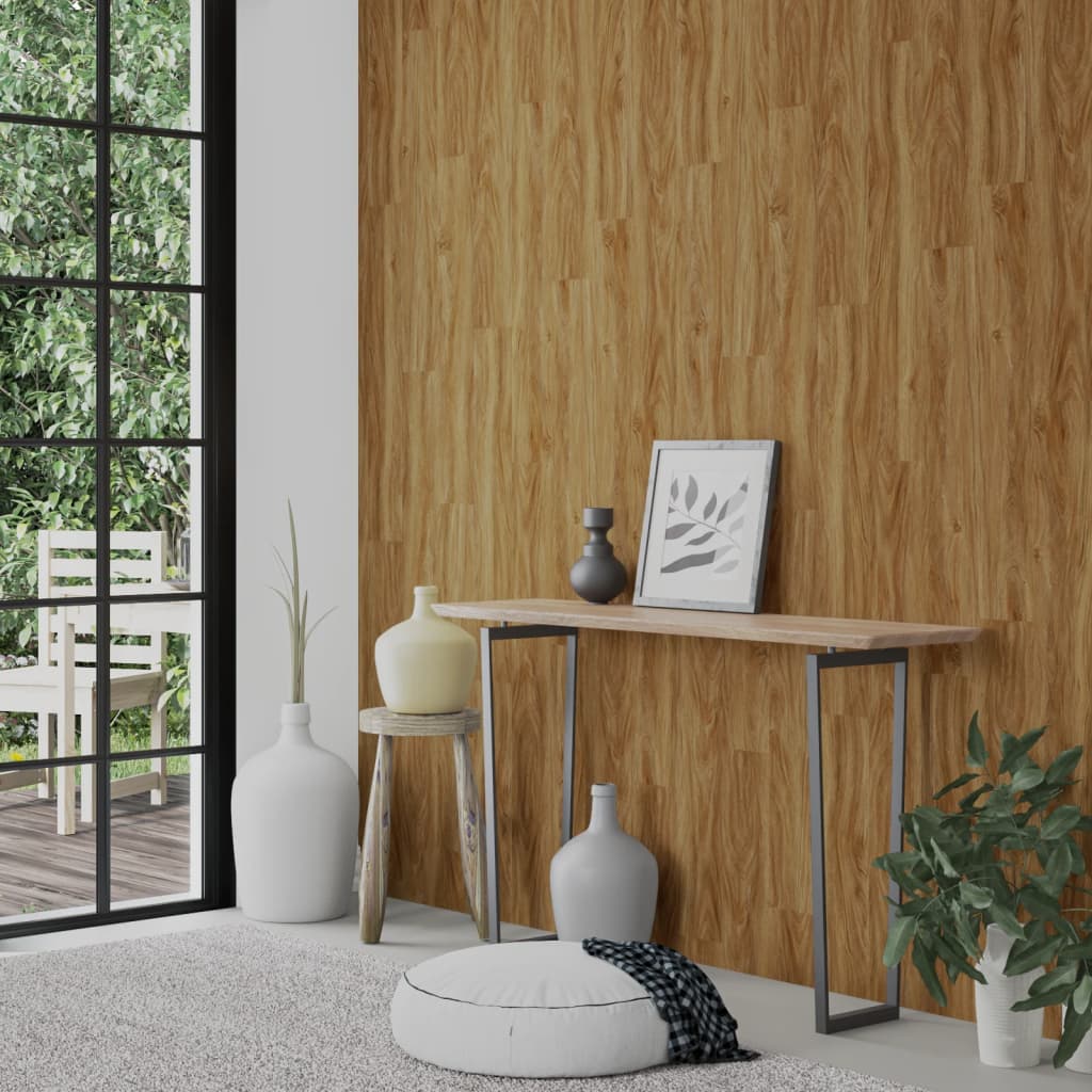 Wandpanelen houtlook 4,12 m² PVC bruin