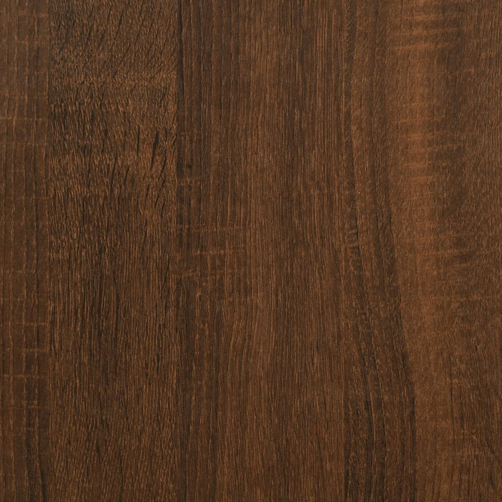 Nachtkastje 34x36x50 cm bewerkt hout bruin eikenkleur