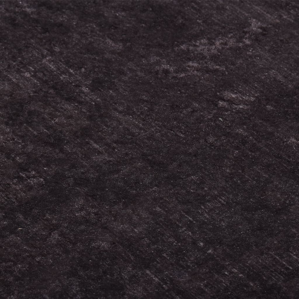 Vloerkleed wasbaar anti-slip 120x170 cm zwart en goudkleurig