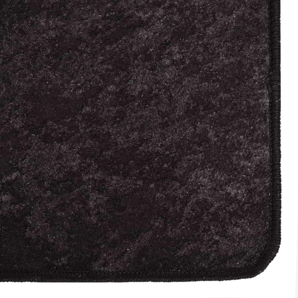 Vloerkleed wasbaar anti-slip 150x230 cm antracietkleurig