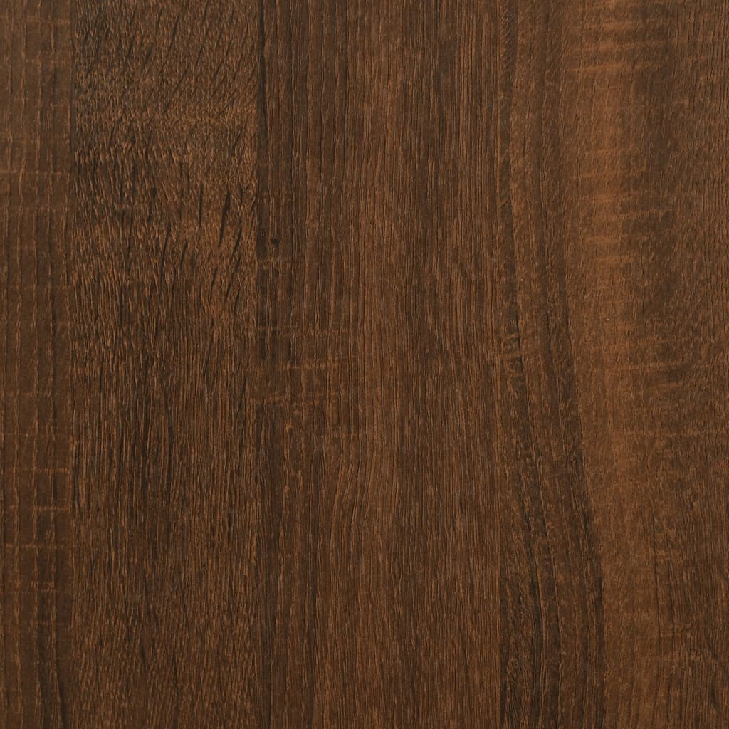 Bureau 141x141x75 cm bewerkt hout bruineikenkleurig