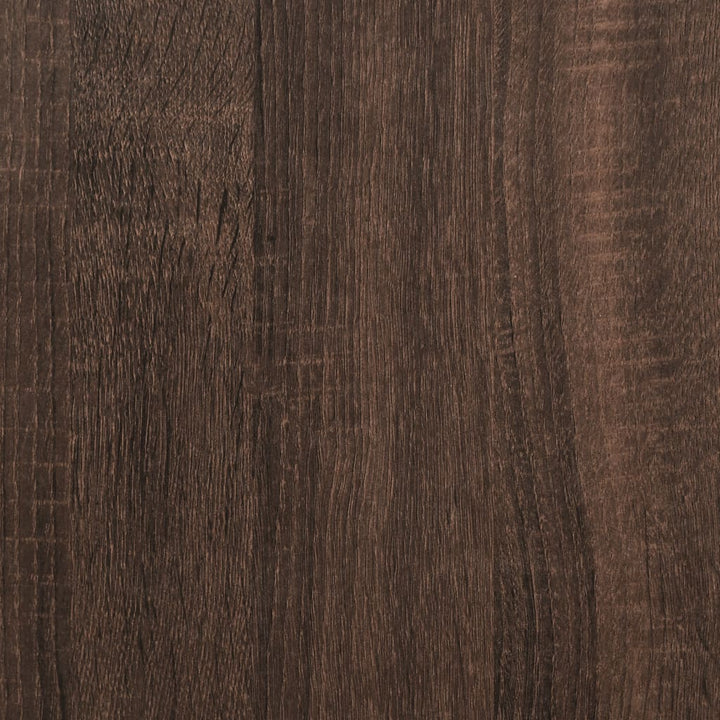 Bureau 140x50x75 cm metaal en bewerkt hout bruineikenkleurig