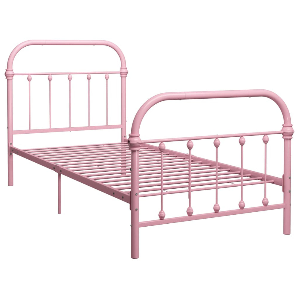 Bedframe metaal roze 90x200 cm - Griffin Retail