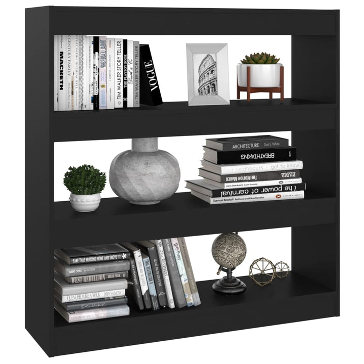 Boekenkast/kamerscherm 100x30x103 cm zwart - Griffin Retail