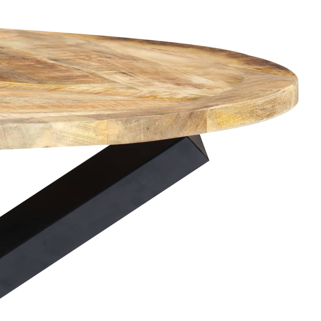 Eettafel rond 150x76 cm massief mangohout - Griffin Retail