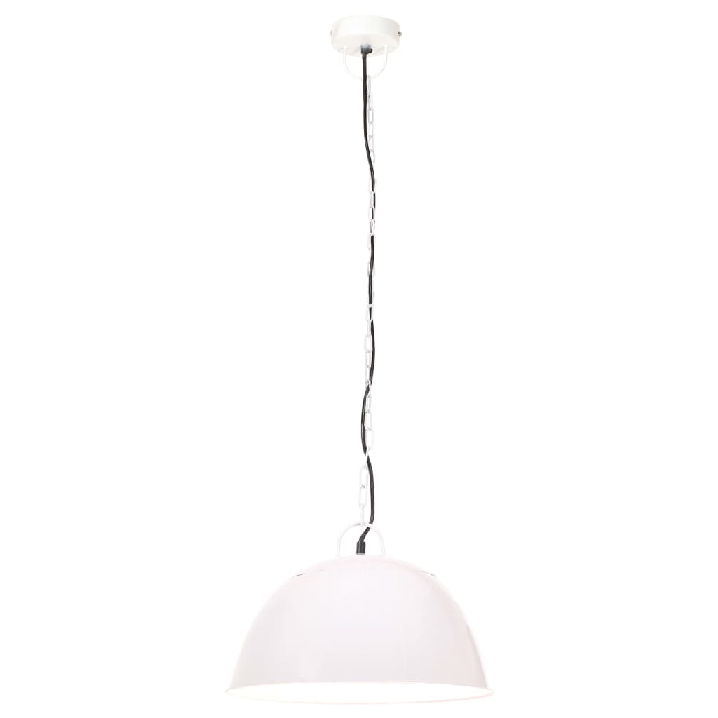 Hanglamp industrieel vintage rond 25 W E27 41 cm wit - Griffin Retail