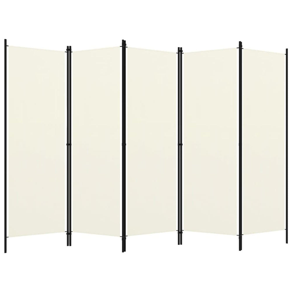 Kamerscherm met 5 panelen 250x180 cm crèmewit - Griffin Retail