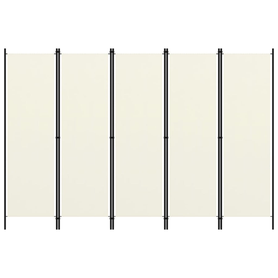 Kamerscherm met 5 panelen 250x180 cm crèmewit - Griffin Retail