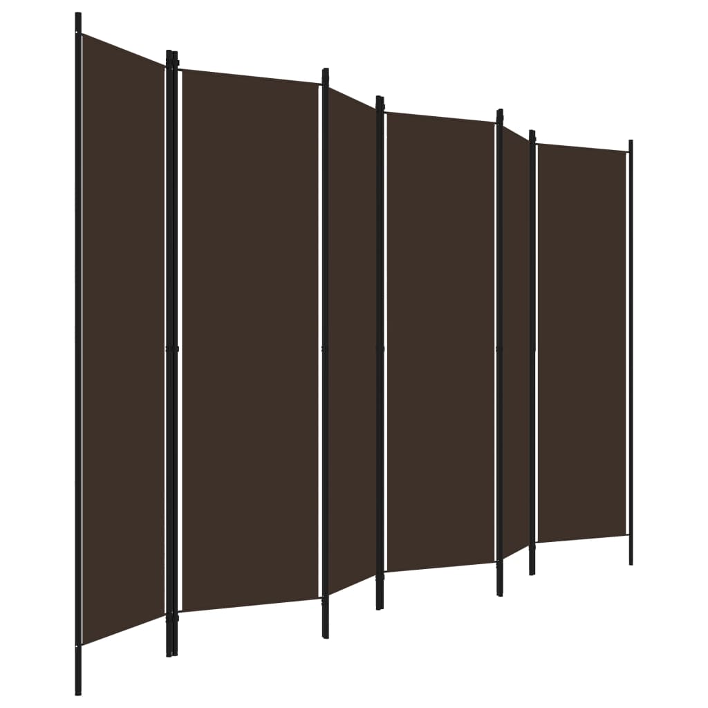 Kamerscherm met 6 panelen 300x180 cm bruin - Griffin Retail