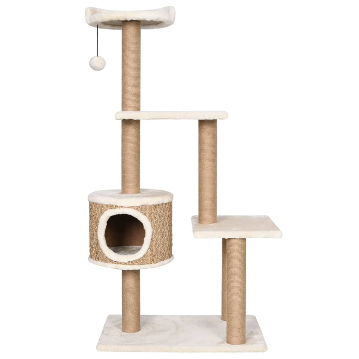 Kattenmeubel met krabpalen 123 cm zeegras - Griffin Retail